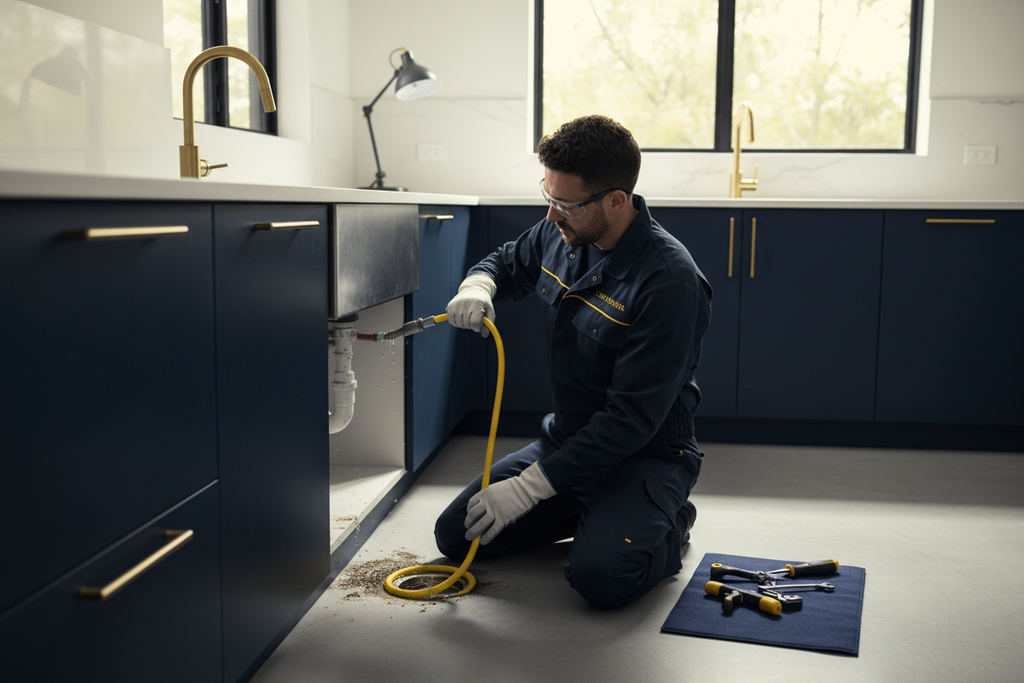 Professional drain cleaning service
